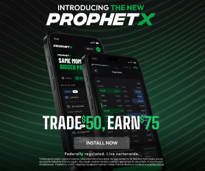 ProphetX: trade $50, earn $75 (new users)